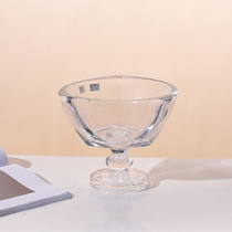 Transparent and clear fruit bowl bowl glass fruit bowl European creative glass fruit bowl Eiffel plus foot fruit bowl