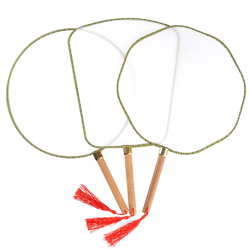 空白扇子幼儿园DIY手工画宫廷扇圆扇团扇diy手工绘画益智美术材料详情图5