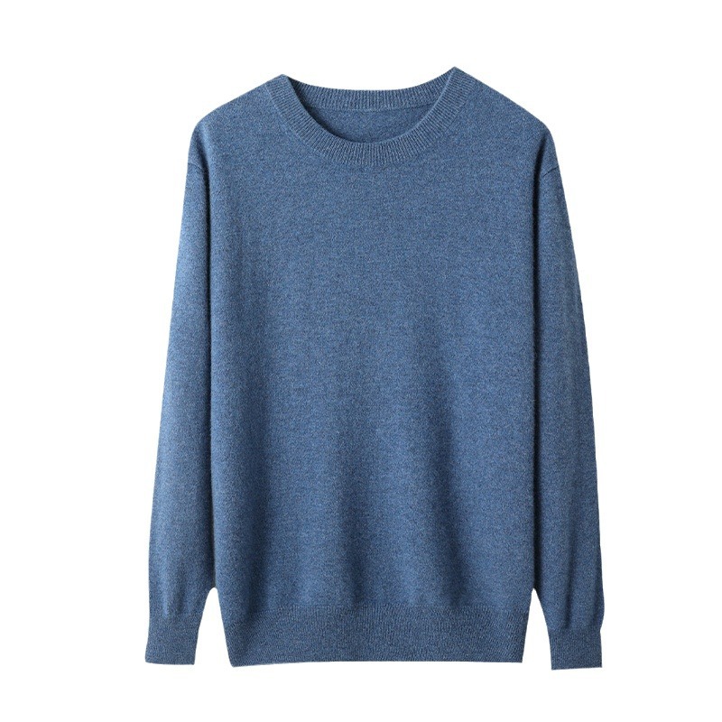 Cashmere sweater, men's round-neck base layer, high-end thin business casual outerwear for teenagers and students, pure cashmere sweater Item Picture