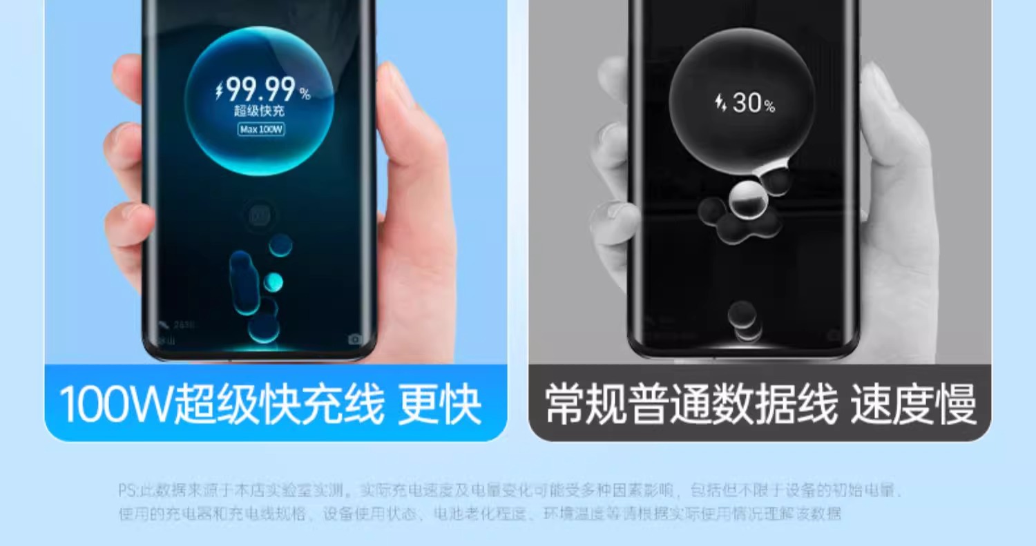 马卡龙编织数据线适用OPPO荣耀华为120W闪充USB-Typec充电线详情14
