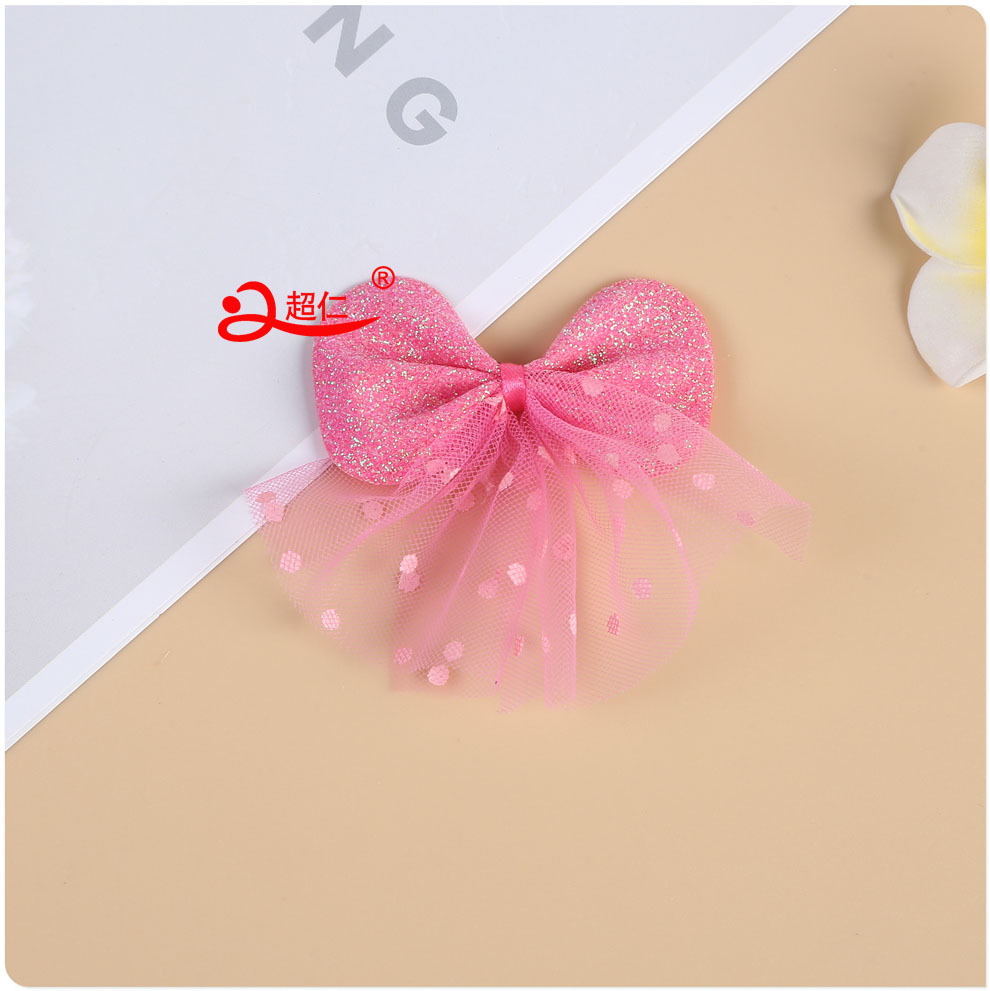 Hand-Made Bows Japanese And Korean Style Hair Accessories Gift Clothing Accessories New Sequins Polka Dot Tulle Skirt Bows Can Be Produced Application Scenario