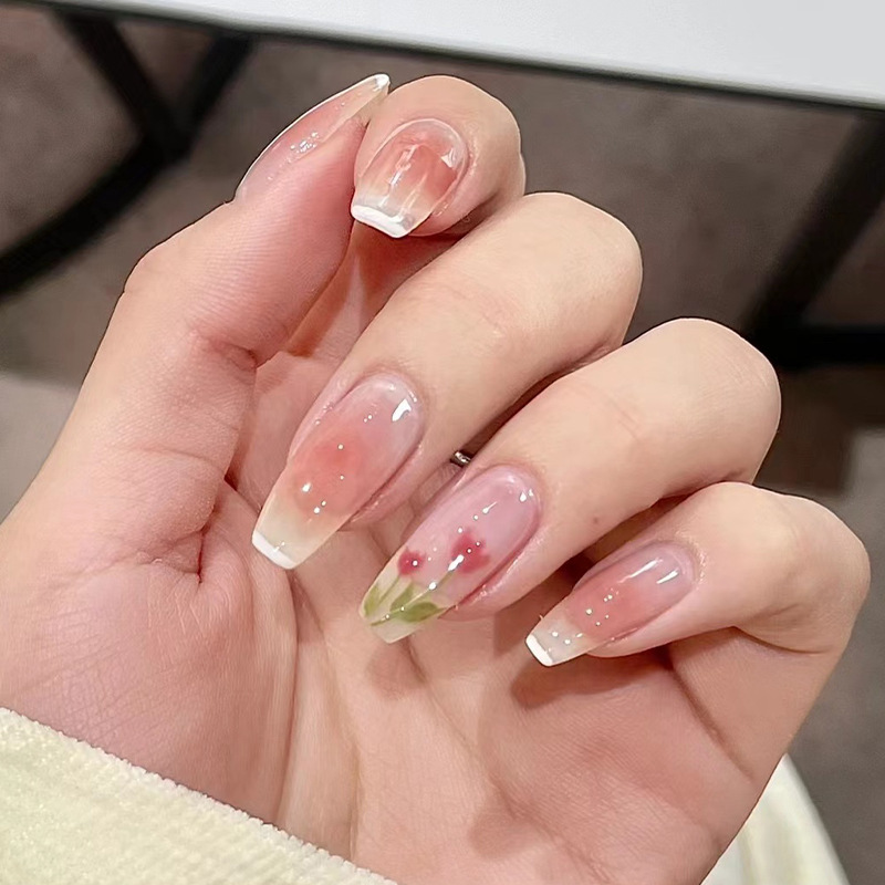 [浪漫郁金香]穿戴式美甲美甲甲片批发穿戴甲专用甲片指甲片