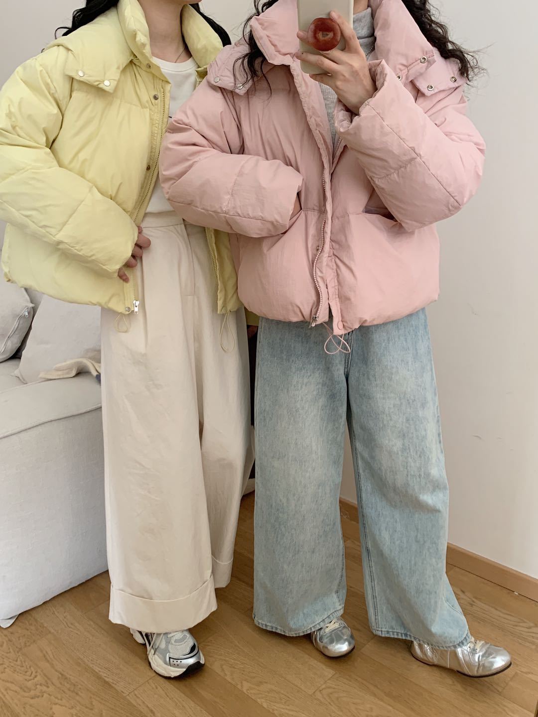 2025冬季羽绒服女短款韩系百搭纯色连帽小个宽松保暖面包服多巴胺详情7