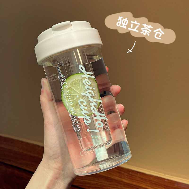 tritan water Cup Women's New Model 2025 High appearance level student sports portable plastic straw cup, heat-resistant in summer details Picture