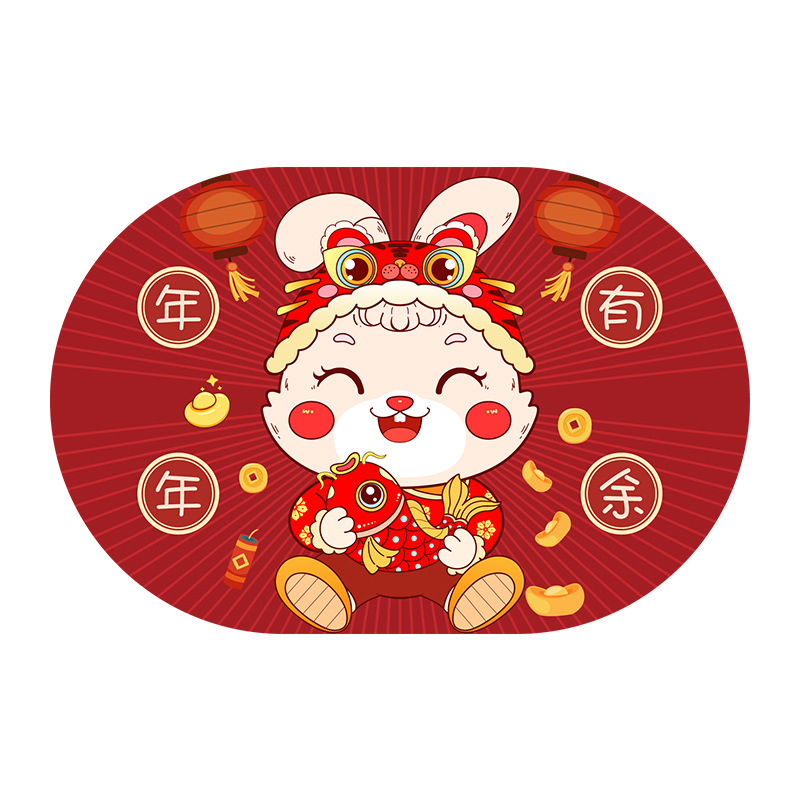 兔年硅藻泥吸白底实物图