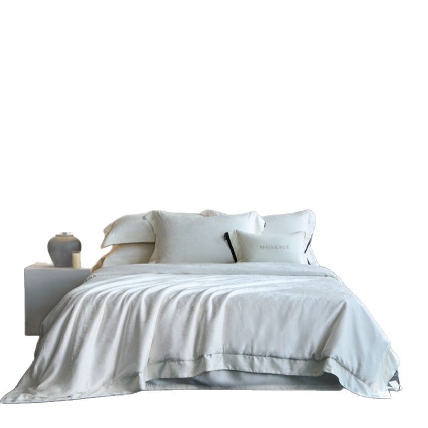 Italian light luxury style high-end custom-made silk smooth nude feel bedding, Austrian LF Lanser Lyocell Tencel four-piece set Item Picture