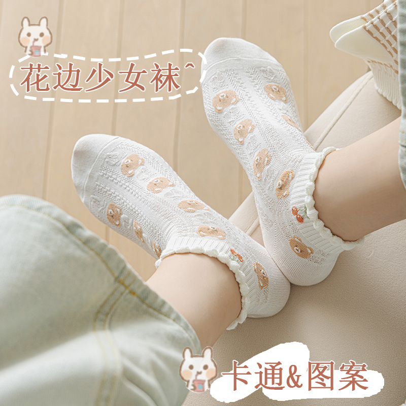 Sock street stall, one-piece consignment, short socks for women, summer thin boat socks, cute, versatile, fashionable and breathable cotton socks, women's socks wholesale, one-piece consignment details Picture