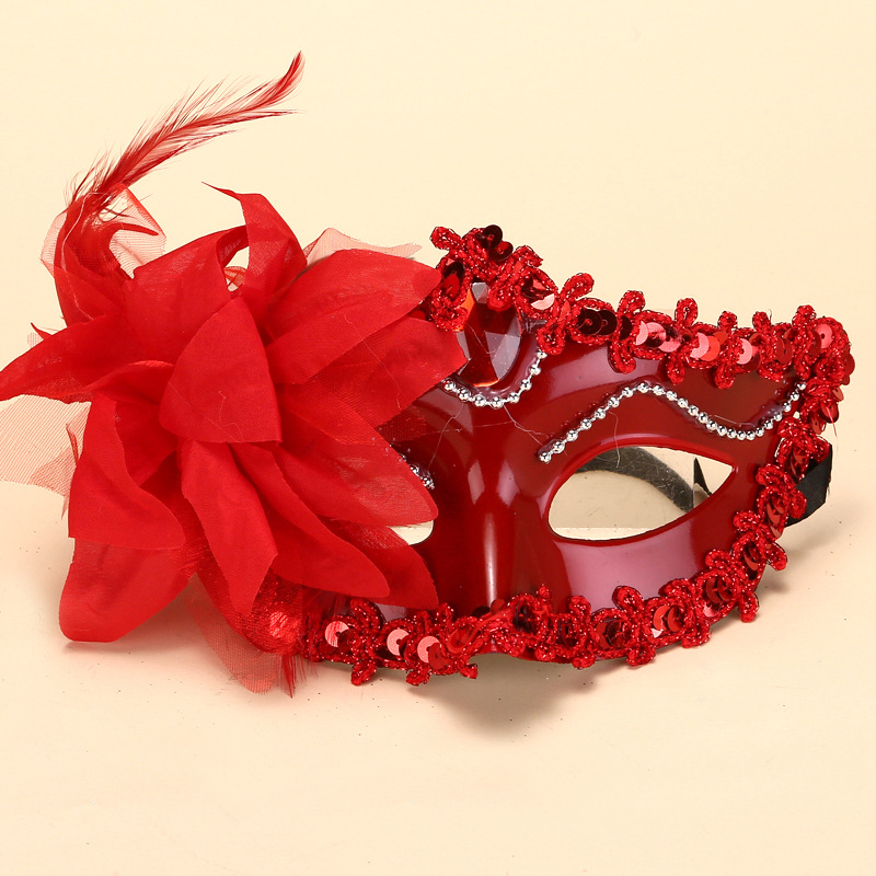 Halloween Princess Mask Masquerade Ball, Big Lily Mask Ball, Princess Sexy Costume mask details Picture