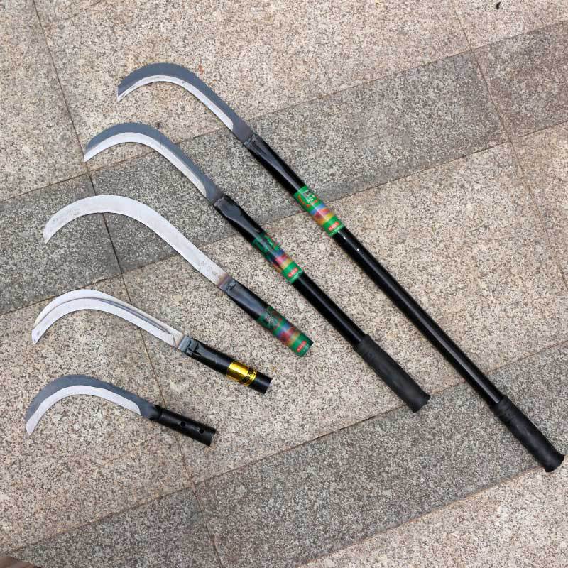 批发锰钢镰刀农用月芽小镰刀水草刀柳叶刀香蕉刀槟榔刀割草镰刀