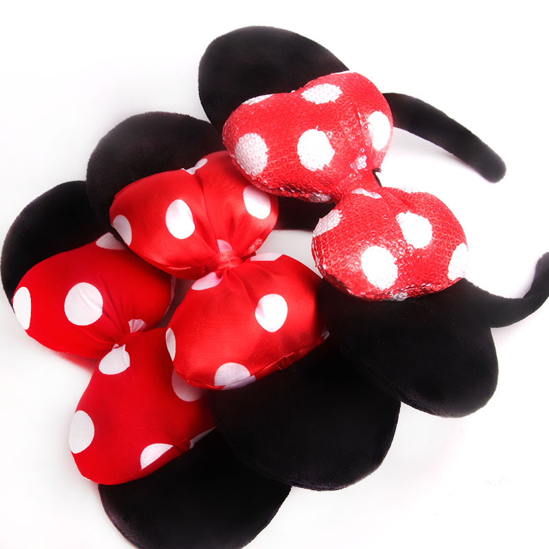 2021 New Disneyland Mickey Mouse Headband Hand Sewing Process Mickey Ears Headband Cute Minnie Headband Application Scenario