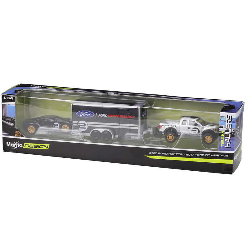 Meritor Picture 1:64 modified car trailer transport vehicle series three-car set simulation alloy car model finished product Item Picture