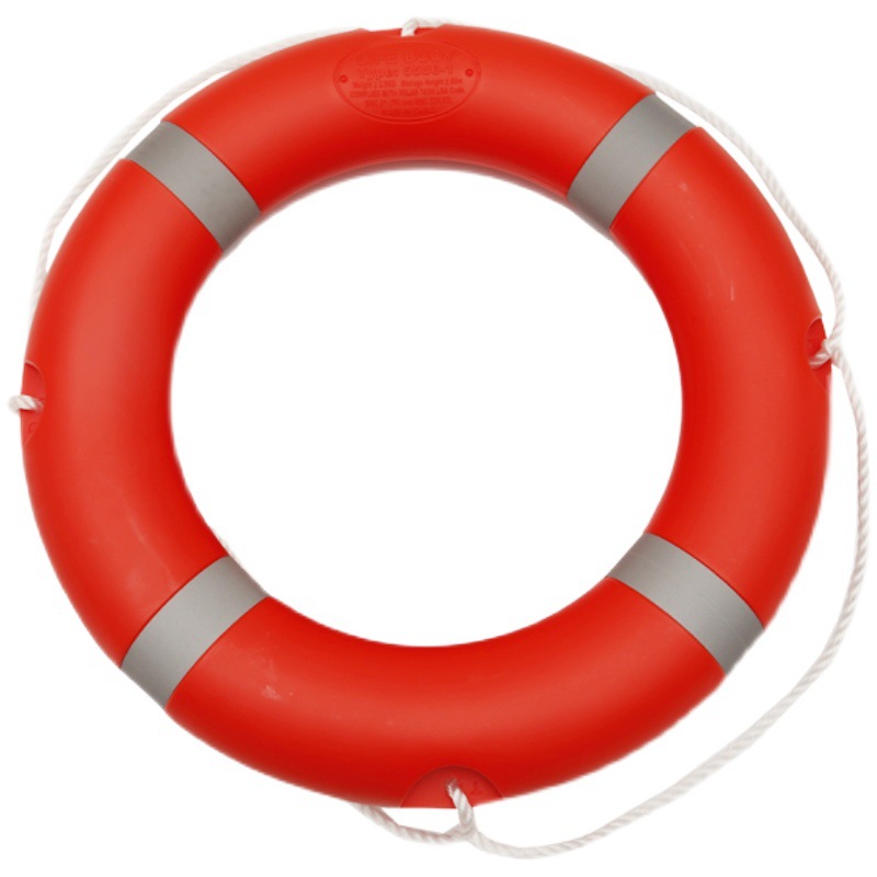 专业防汛救援2.5KG塑料救生圈船用CCS救生圈成人儿童泡沫圈救生绳详情图5