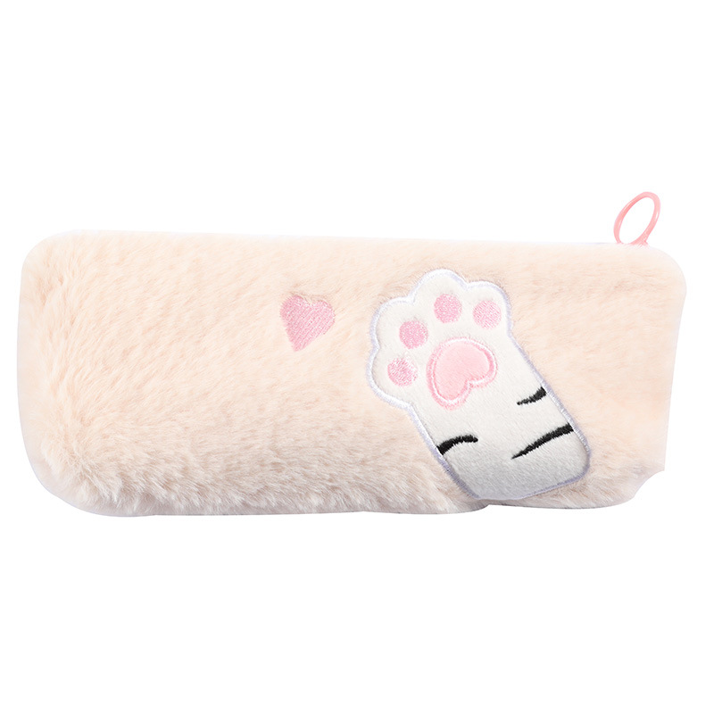 卡通毛绒猫爪白底实物图