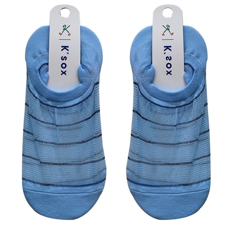 Dongdaemun, South Korea, wholesale of spring new thin mesh bright silk striped anti-slip and non-slipper women's socks Item Picture