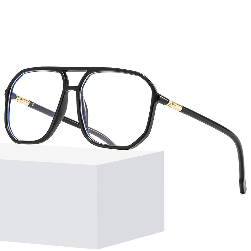 The new cross-border retro and fashionable large-frame flat optical lenses for men and women are suitable for all face shapes