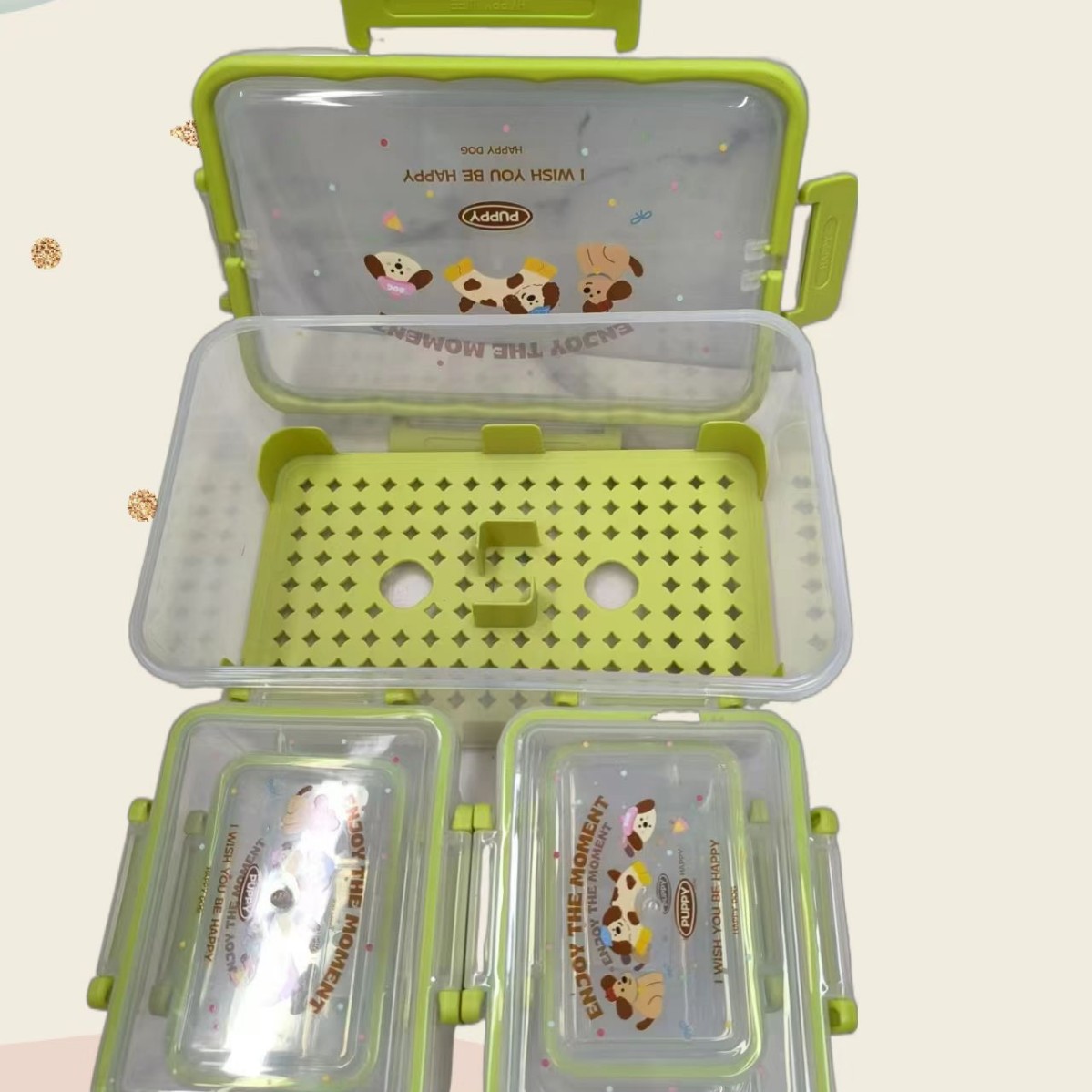 Wholesale portable food storage boxes for outdoor camping, spring outings, picnics, fruit bento boxes, and refrigerator refrigeration details Picture