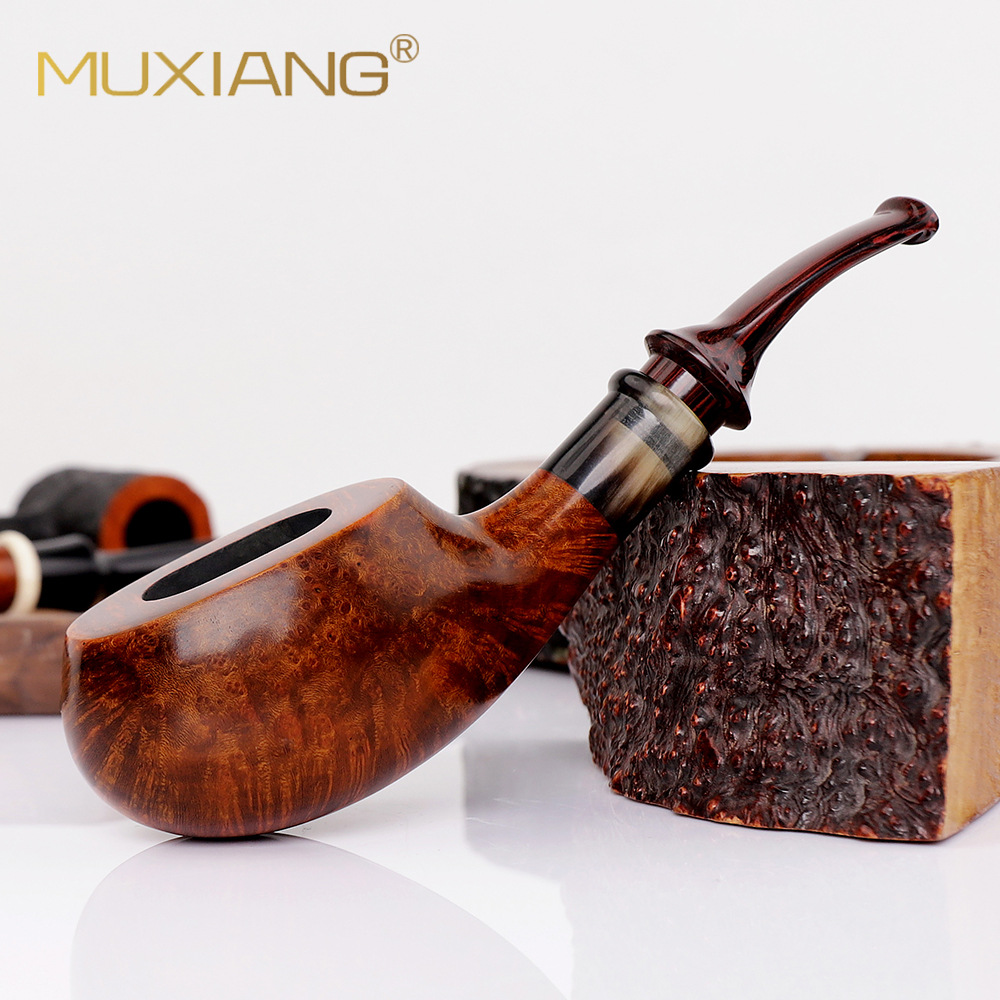 木香大号实木烟斗石楠木烟斗坎伯兰硫化橡胶烟嘴手工烟斗批发木质
