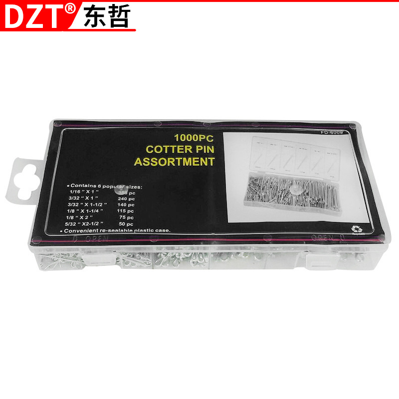 The manufacturer supplies stainless steel cotter pins of 555/1000PCS, positioning pin box sets and pin assemblies Item Picture