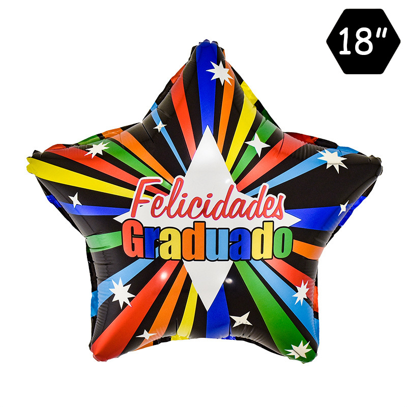 New cross-border Spanish students graduation season aluminum film balloon 18 inch printing party scene decoration ball wholesale