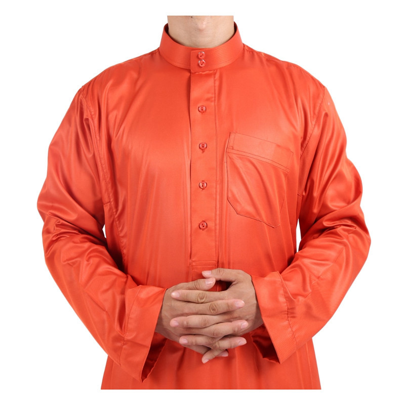 Middle Eastern Robe shirt collar washed velvet Saudi robe AL HARAMAIN full figure