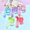 Wholesale of acrylic oil-impregnated luminous bear keychains, bags, pendants, car key chains, hanging decorations, and small gifts from street stalls Specification image