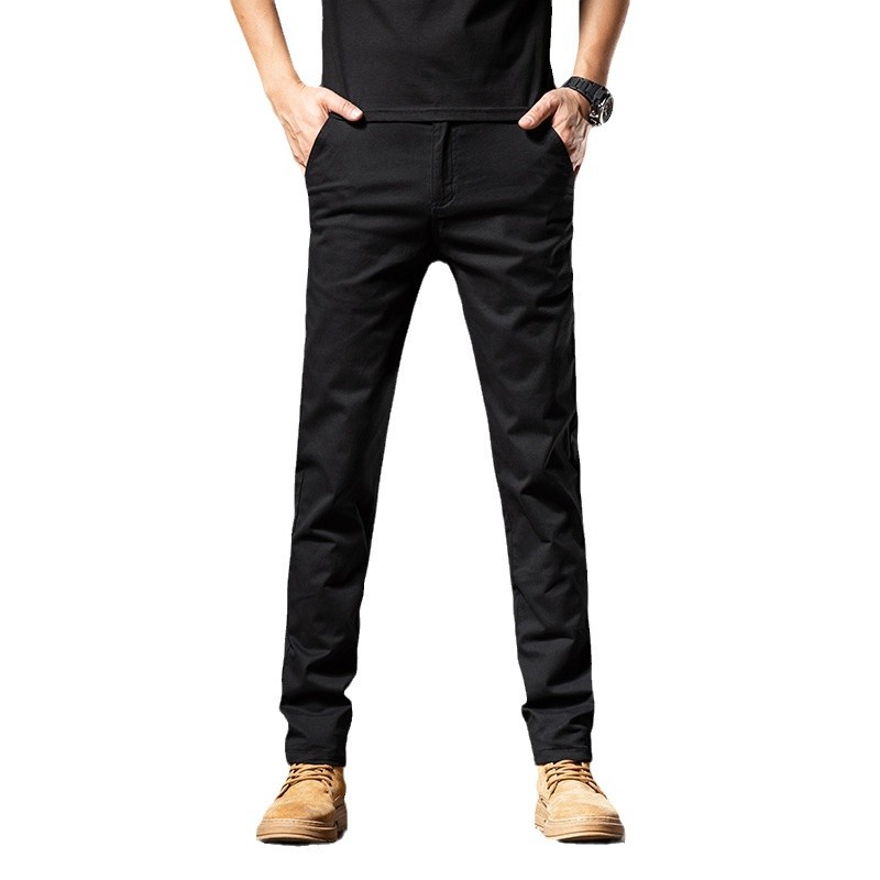 Men's pure cotton casual pants, business straight-leg slimming and trendy pants, new high-end men's trousers for Spring/Summer 2025 Item Picture