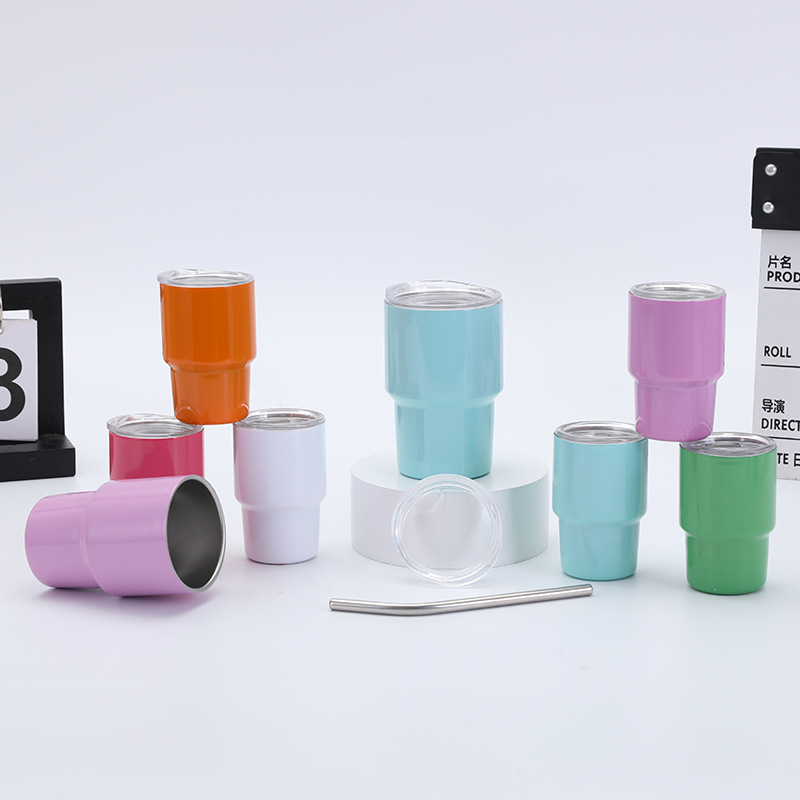 3OZ, 5oz, 7oz car cups, ice cube cups, portable mini pocket straw cups, heat and cold preservation small wine cups details Picture