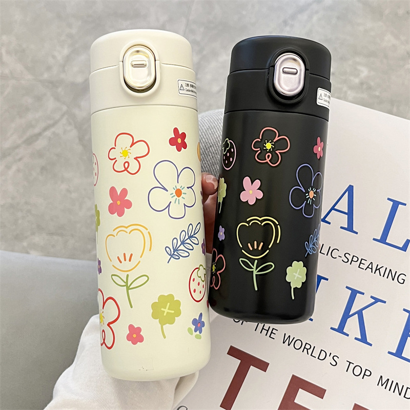 Korean Version Creative Fresh Art Girl Thermos Cup Wholesale Mini Cute Straight Drink Student Insulated Cup Stainless Steel Application Scenario