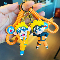The new Naruto Kakashi Naruto Sasuke three-dimensional cartoon figure car key chain pendant stall wholesale