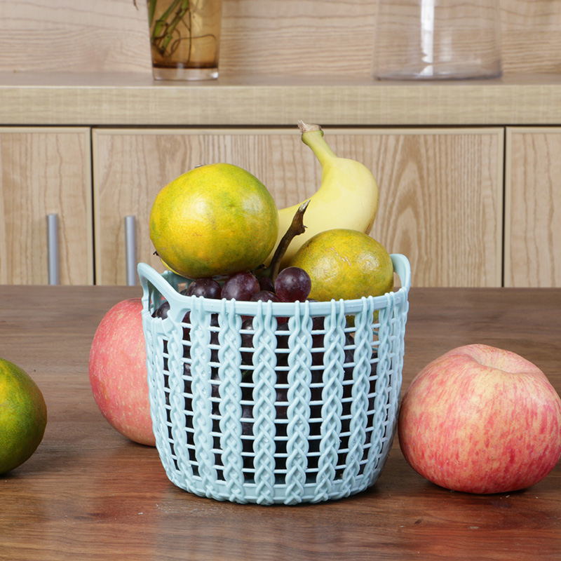 Small Basket Wholesale Ins Desktop Plastic Storage Round Basket Home Storage Basket Portable Storage Frame One Piece Application Scenario