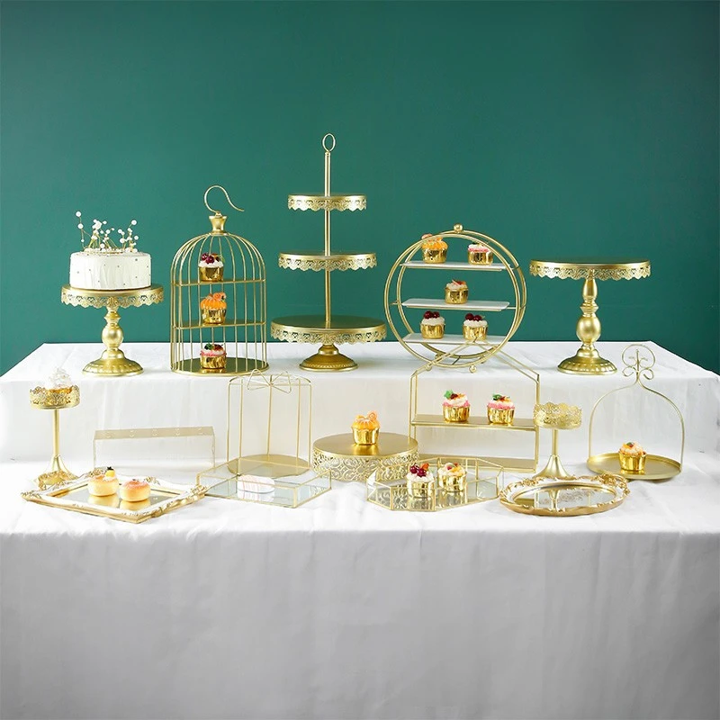 European Dessert Table Decoration Display Rack Wedding Decoration Cake Tray Afternoon Tea Heart Rack Cold Tea Break Table