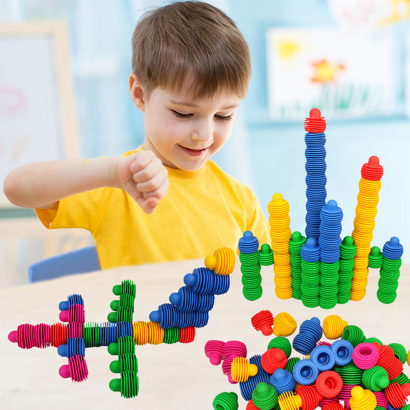 儿童益智玩具塑料哈哈乐宝宝拼装幼儿园玩具开发智力桌面积木批发详情图4