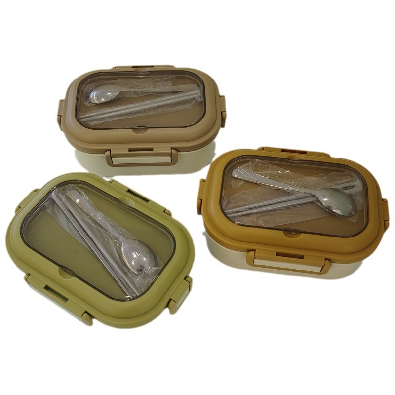 保鲜盒/冰箱保鲜盒/饭盒/一次性饭盒/饭盒学生韩式白底实物图