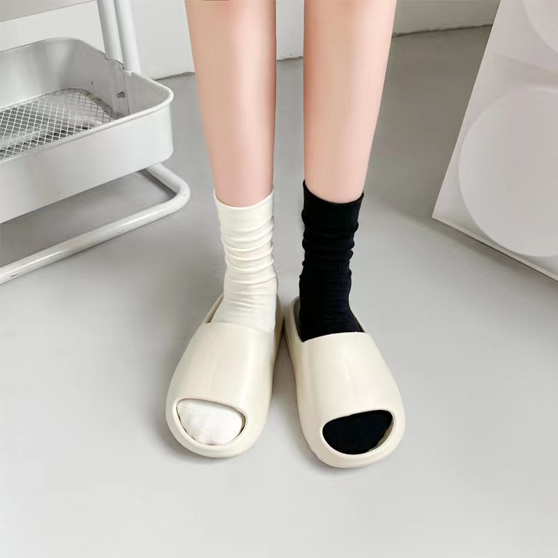 诸暨袜子女月子中筒袜春夏纯色棉袜日系百搭休闲堆堆袜秋冬长筒袜