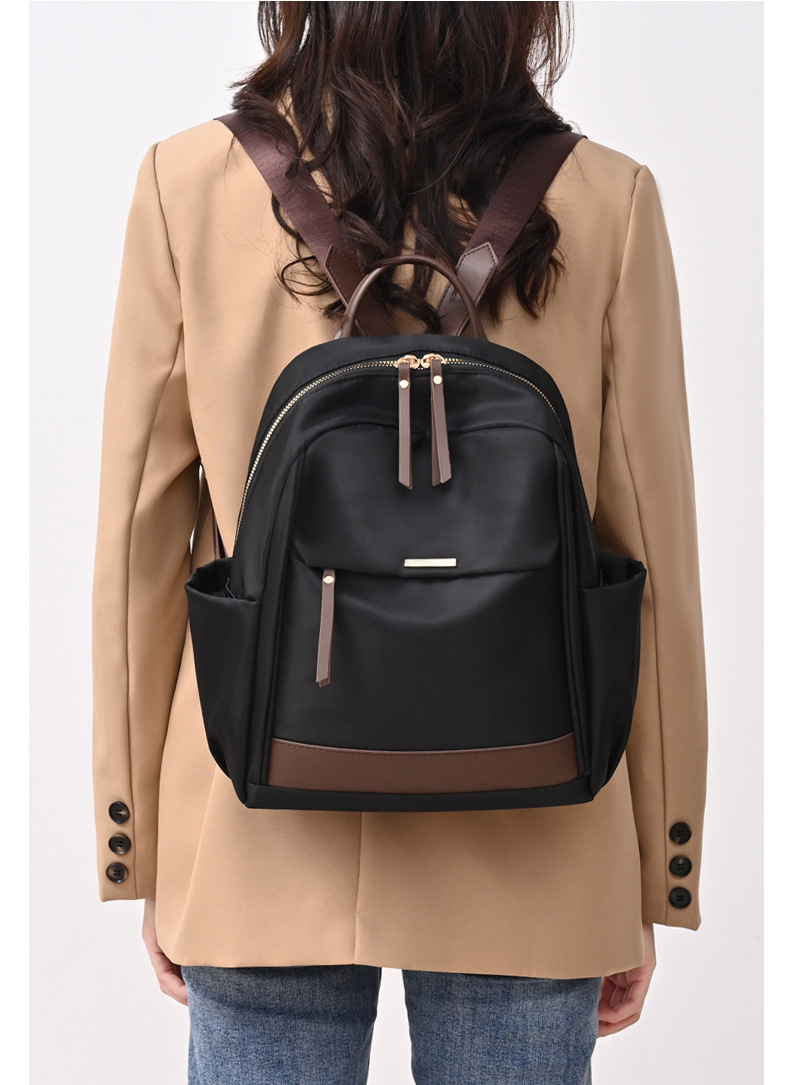 2025新款女士双肩包大容量轻便休闲旅行背包尼龙简约通勤学生书包详情22