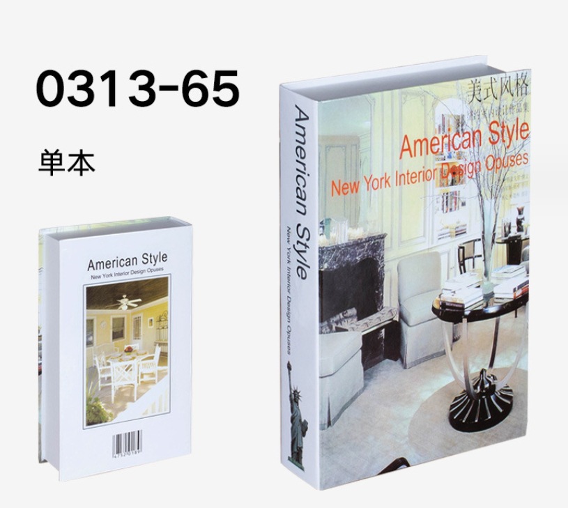 Fake books, imitation books, decorative items for coffee shops, study rooms, soft furnishings, English modern and simple props, books Item Picture
