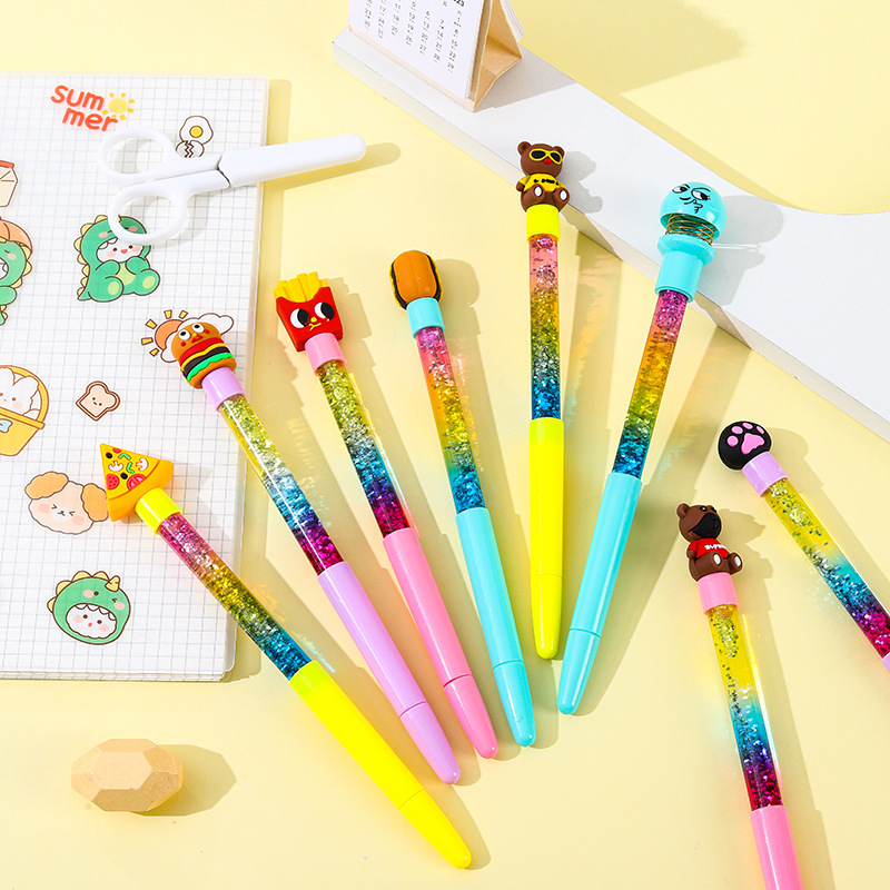 Yqiduo Cartoon Soft Glue Shape Quicksand Fairy Stick Unisex Pen Girl High Appearance Level Gift Pen Office Signature Pen