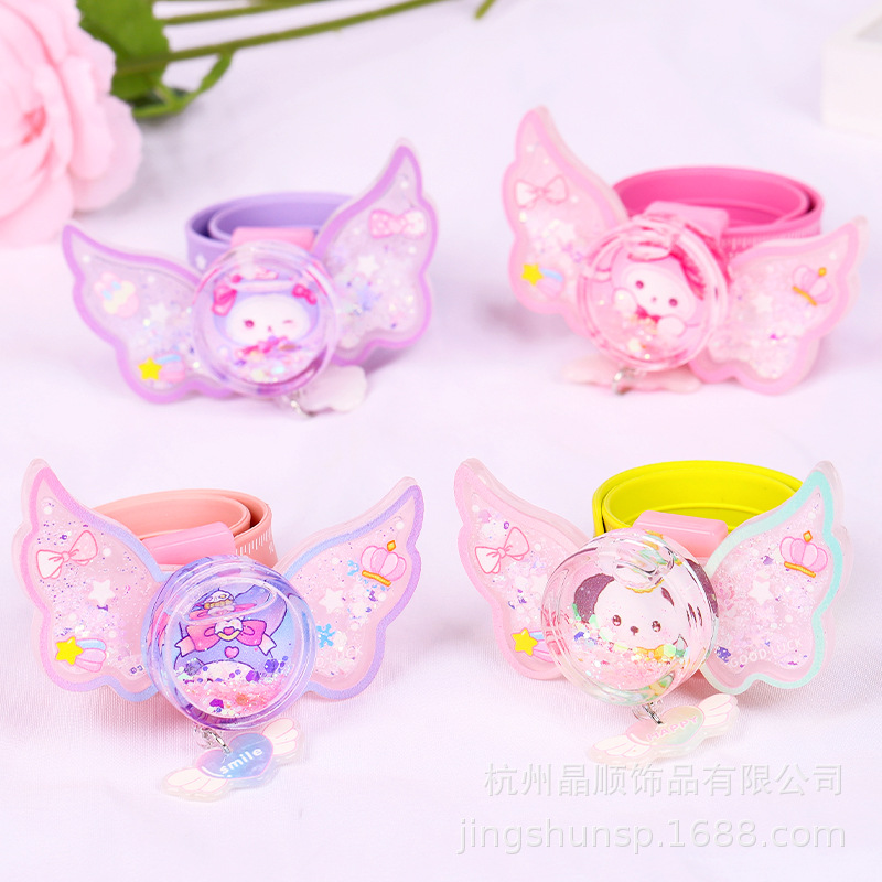 Cartoon Wings Quicksand Patter Ring Into Oil Rotating Bracelet Cartoon Bracelet Children's Patting Ring Pendant Gift details Picture