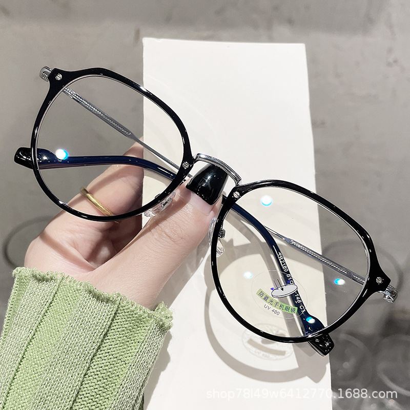 Cold Brown Near-Vision Frame Female Tiktok Tr90 Plain Can Be Matched With Degree Lens Anti-Blue Glasses 2180 Specification drawing