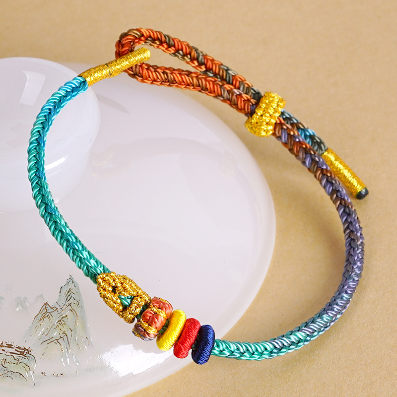 In 2025, the Koi Changshu Seven Wisdoms Landing Wristband was hand-woven as a gift for students to achieve success in the imperial examination details Picture