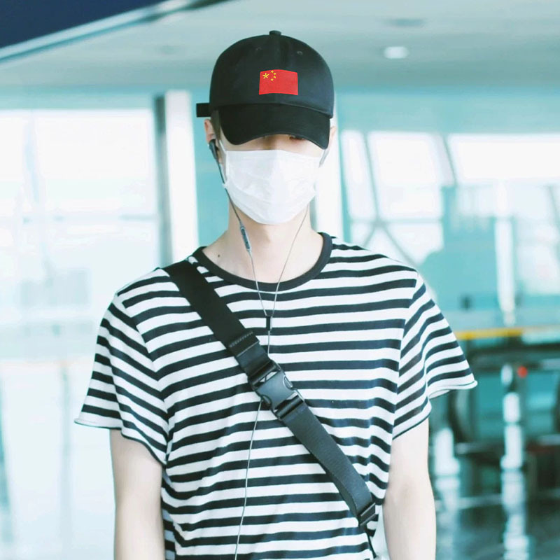 High-end hats, big-head baseball caps, red flag baseball caps, men's national trend sun hats, children's 2022 sun protection hats for men Specification image