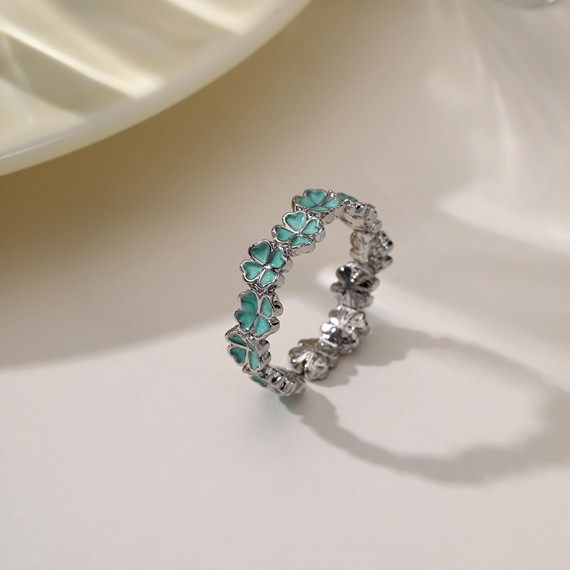 European and American cross-border floral jewelry, a sweet and fresh country-style ring for women, and daily wear jewelry details Picture