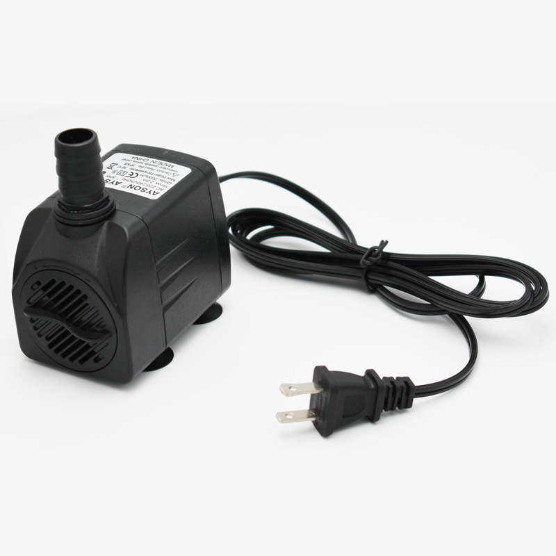 110V US standard 2-60W micro craft circulation pump, silent mini submersible pump, can be equipped with water pipes and color lights details Picture