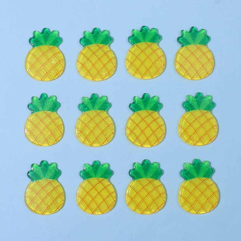 New acrylic simulated fruit pineapple slice hair clips, hair accessories, phone case patches, bulk cargo accessories, handcrafted materials