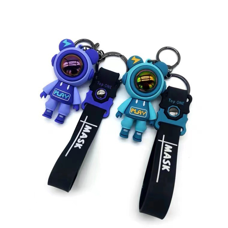 Lightning Bear keychains, cute cartoon couple dolls, pendants, car bags, key chains, ornaments, small gifts wholesale Item Picture