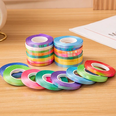 Factory direct sales 5 meters 10 meters rainbow series 5mm ribbon light balloon decoration wedding festival ribbon wholesale thumbnail