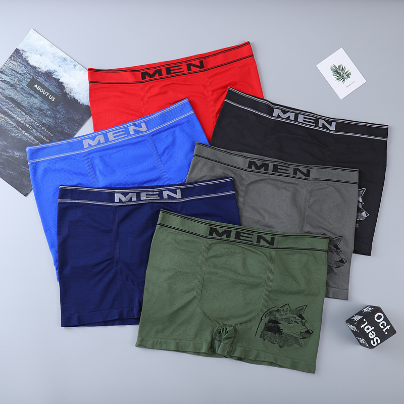 Men Fashion Boxers Foreign Trade Southeast Asia Pattern Comfortable Breathable Boxers Manufacturers Straight Batch Specification drawing
