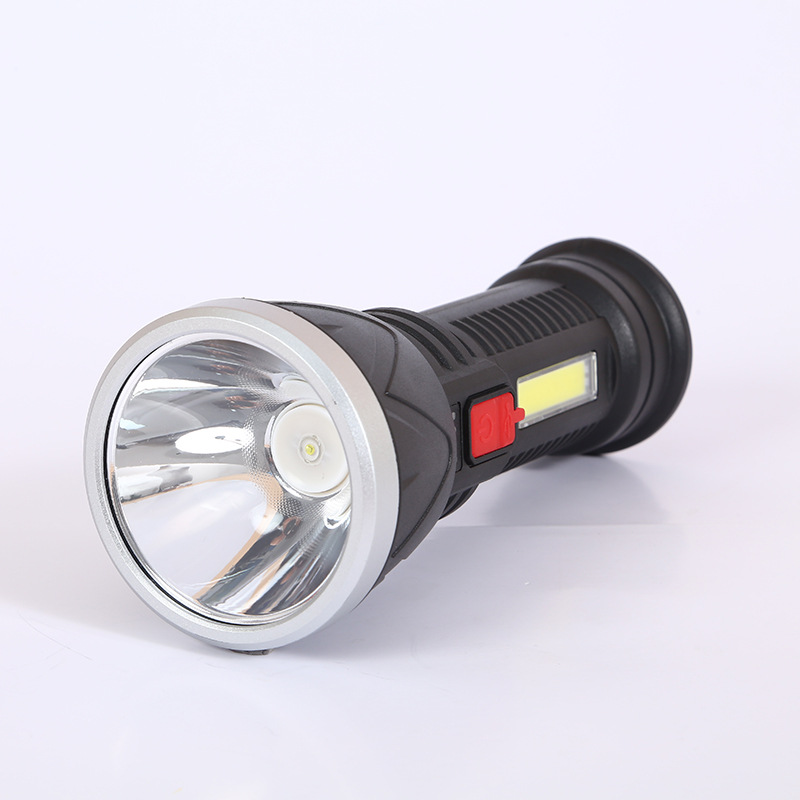 Cross-border charging high-intensity long-range flashlight, household outdoor high-intensity flashlight with side light source led flashlight Specification image