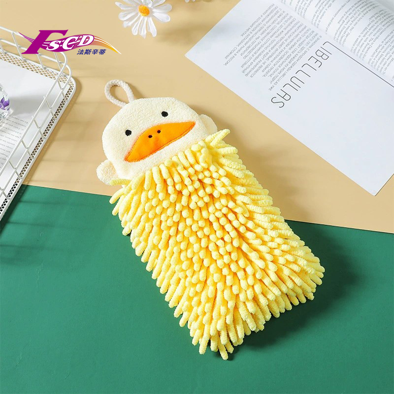 Chenille Hand Towel Can Hang Cute Cartoon Creative Absorbent Hand Ball Kitchen Bathroom Hand Towel Towel Specification drawing