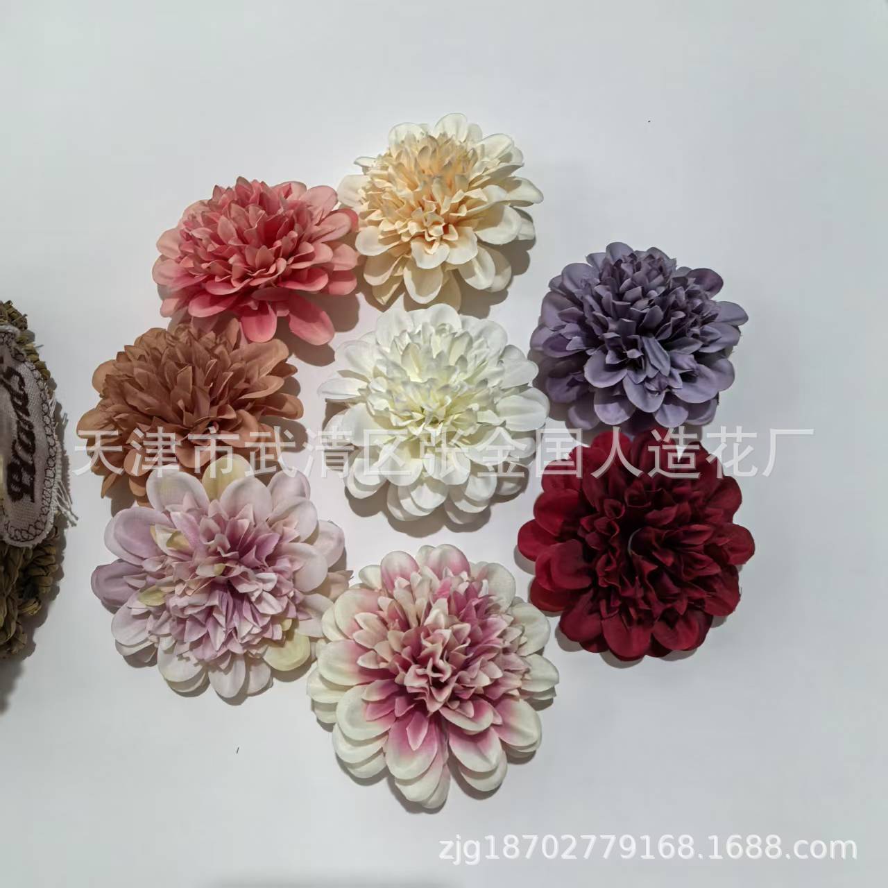 欧式观音牡丹假花 洋牡丹 簪花头饰配件衣帽服饰材料装饰仿真花